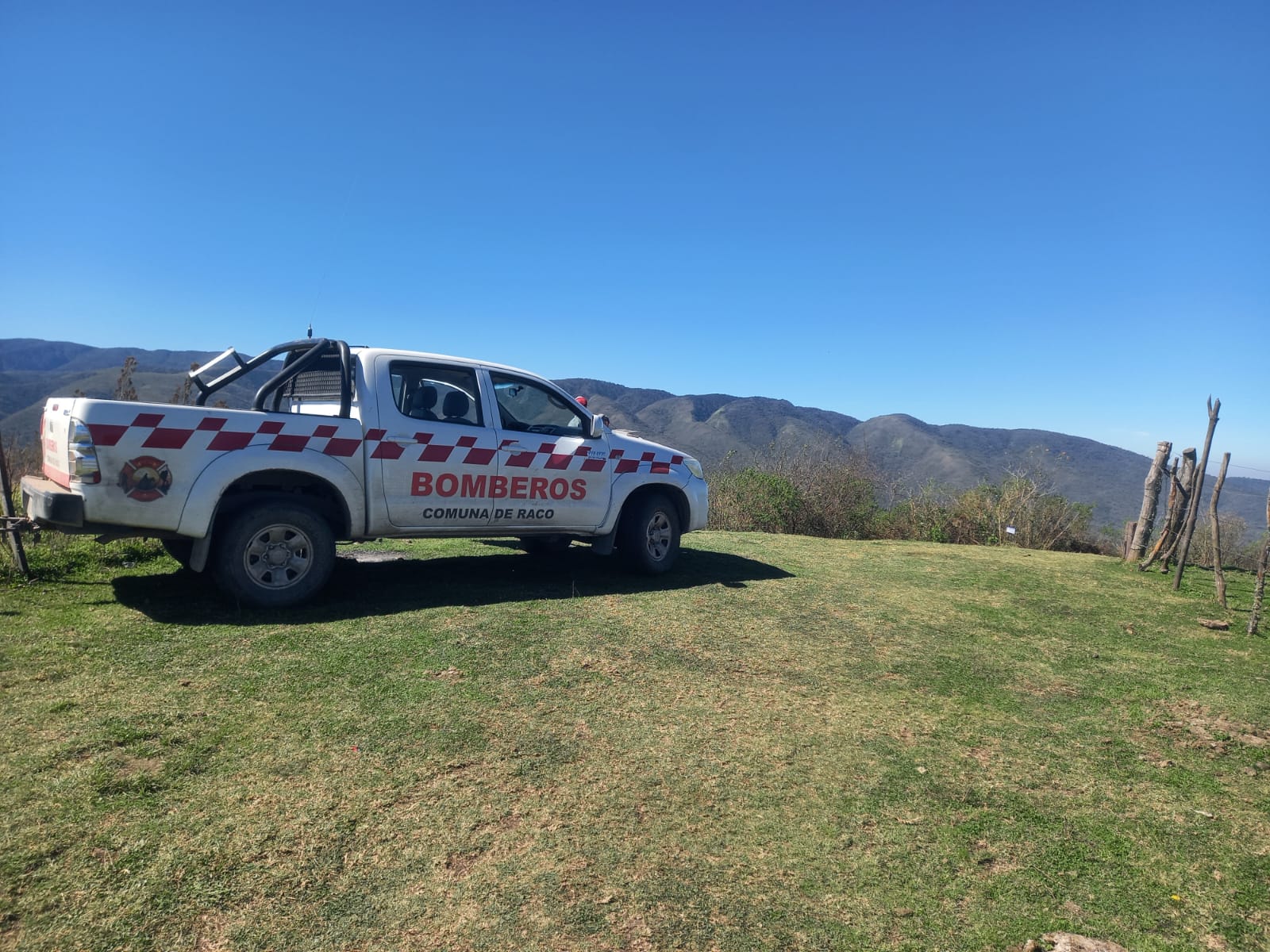 Bomberos Voluntarios de Raco en operativo