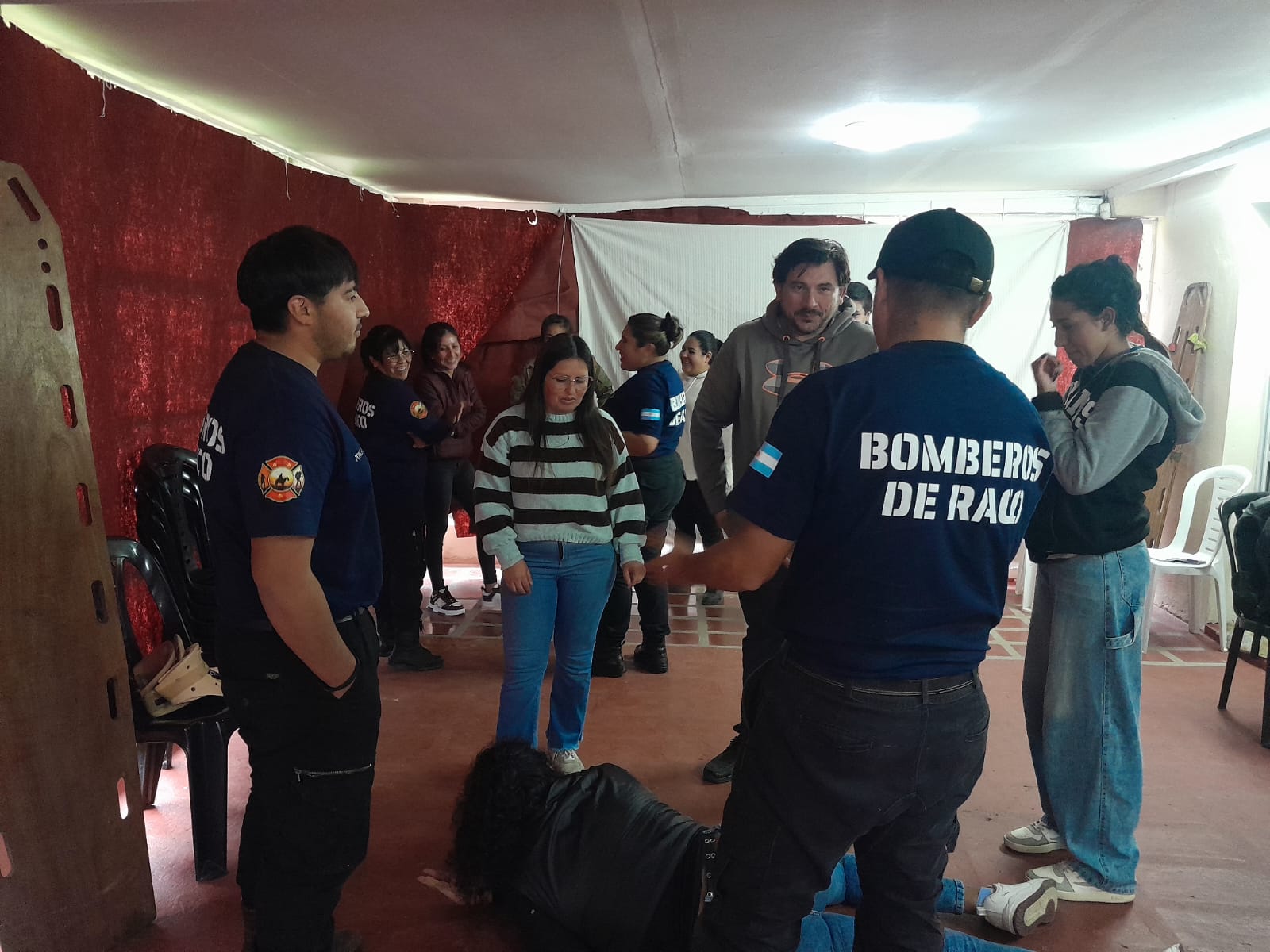 Bomberos Voluntarios de Raco en operativo