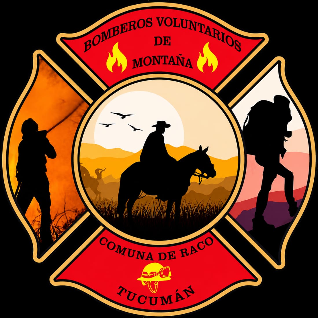 Bomberos Voluntarios de Raco en operativo