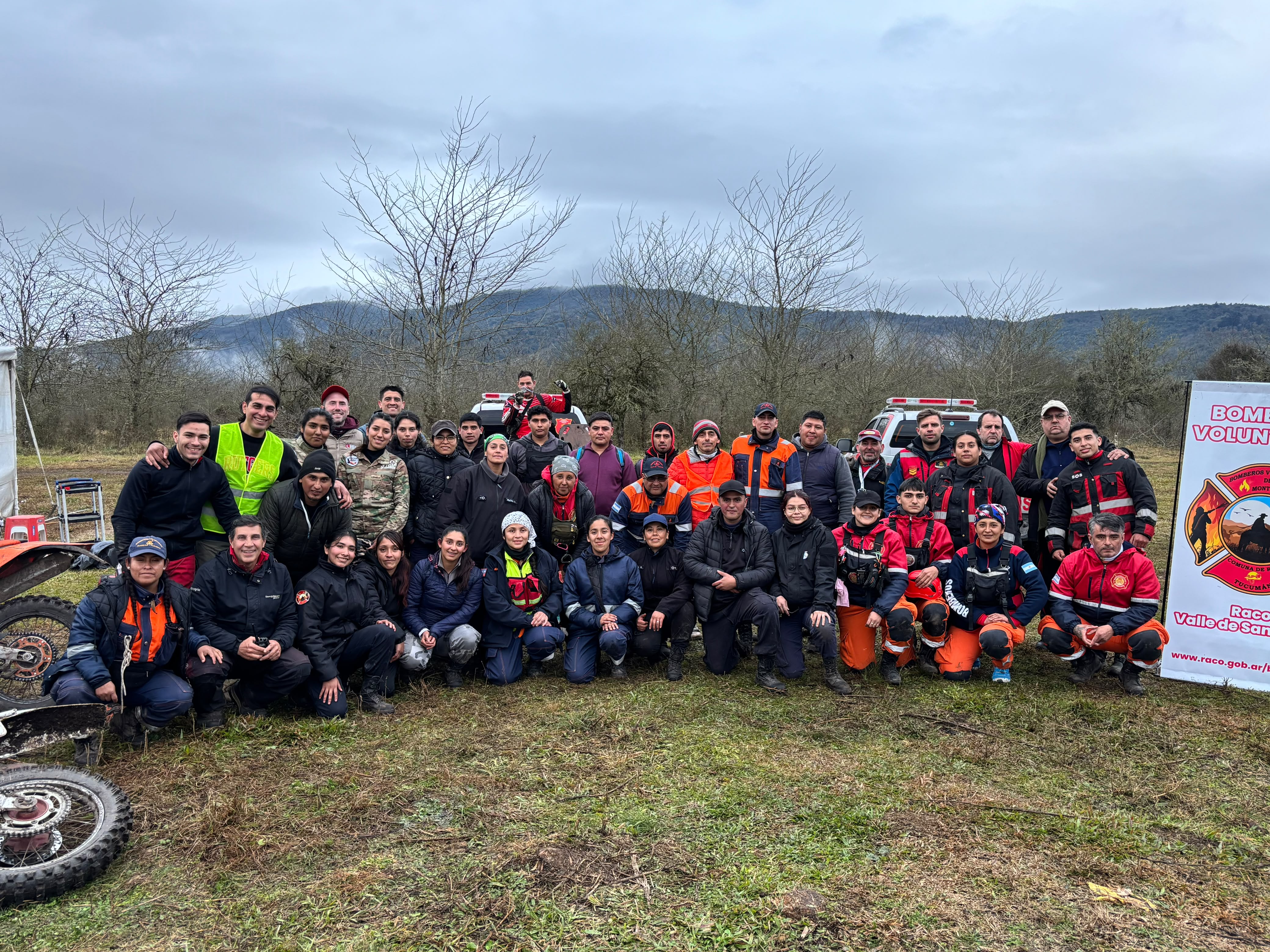 Bomberos Voluntarios de Raco en operativo