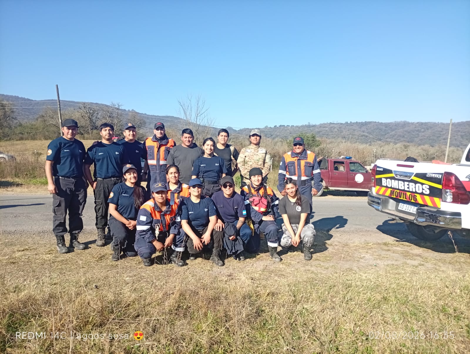 Bomberos Voluntarios de Raco en operativo