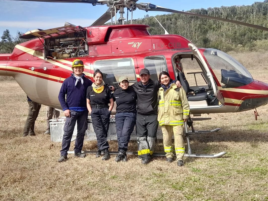 Bomberos Voluntarios de Raco en operativo